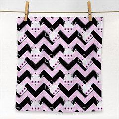 Pink Teapot Chevron Face Towel by snowwhitegirl