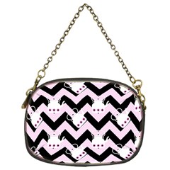 Pink Teapot Chevron Chain Purse (one Side) by snowwhitegirl