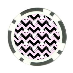 Pink Teapot Chevron Poker Chip Card Guard (10 Pack) by snowwhitegirl