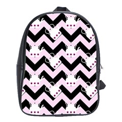 Pink Teapot Chevron School Bag (large) by snowwhitegirl