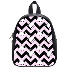 Pink Teapot Chevron School Bag (small) by snowwhitegirl