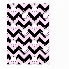 Pink Teapot Chevron Large Garden Flag (two Sides) by snowwhitegirl