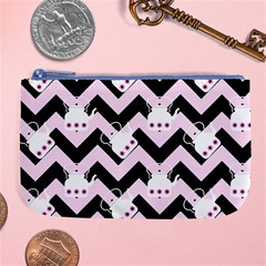 Pink Teapot Chevron Large Coin Purse by snowwhitegirl