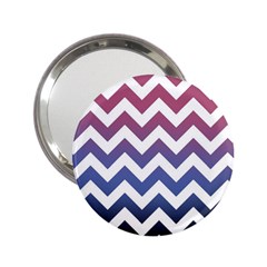 Pink Blue Black Ombre Chevron 2 25  Handbag Mirrors by snowwhitegirl