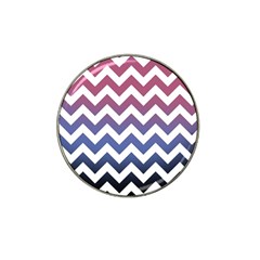 Pink Blue Black Ombre Chevron Hat Clip Ball Marker (10 Pack) by snowwhitegirl