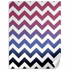 Pink Blue Black Ombre Chevron Canvas 12  X 16   by snowwhitegirl