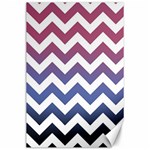 Pink Blue Black Ombre Chevron Canvas 24  x 36  23.35 x34.74  Canvas - 1