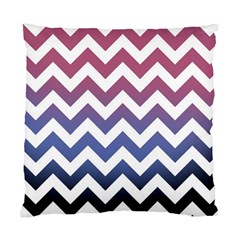 Pink Blue Black Ombre Chevron Standard Cushion Case (one Side) by snowwhitegirl