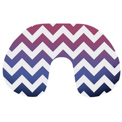 Pink Blue Black Ombre Chevron Travel Neck Pillows by snowwhitegirl