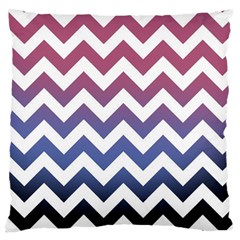 Pink Blue Black Ombre Chevron Standard Flano Cushion Case (two Sides) by snowwhitegirl