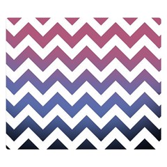 Pink Blue Black Ombre Chevron Double Sided Flano Blanket (small)  by snowwhitegirl