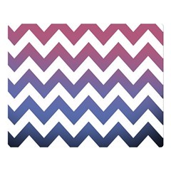 Pink Blue Black Ombre Chevron Double Sided Flano Blanket (large)  by snowwhitegirl