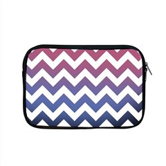 Pink Blue Black Ombre Chevron Apple Macbook Pro 15  Zipper Case by snowwhitegirl