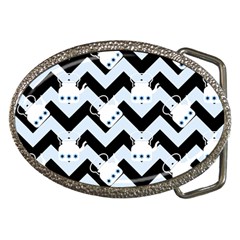 Blue Teapot Chevron Belt Buckles by snowwhitegirl