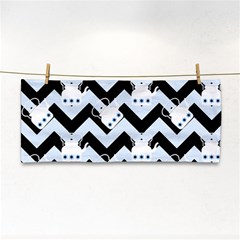 Blue Teapot Chevron Hand Towel by snowwhitegirl