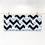 Blue Teapot Chevron Hand Towel Front