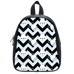 Blue Teapot Chevron School Bag (small) by snowwhitegirl