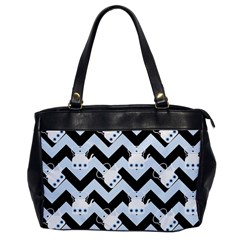 Blue Teapot Chevron Oversize Office Handbag by snowwhitegirl