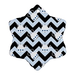 Blue Teapot Chevron Ornament (snowflake)