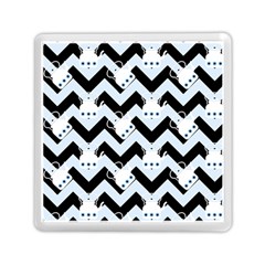 Blue Teapot Chevron Memory Card Reader (square) by snowwhitegirl