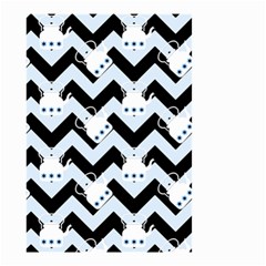 Blue Teapot Chevron Small Garden Flag (two Sides) by snowwhitegirl