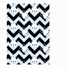 Blue Teapot Chevron Large Garden Flag (two Sides)