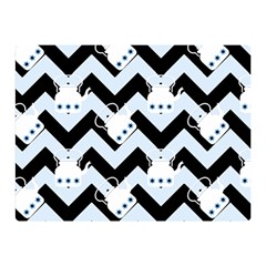 Blue Teapot Chevron Double Sided Flano Blanket (mini)  by snowwhitegirl