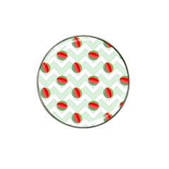 Watermelon Chevron Green Hat Clip Ball Marker (4 Pack) by snowwhitegirl