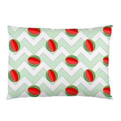 Watermelon Chevron Green Pillow Case by snowwhitegirl