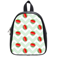 Watermelon Chevron Green School Bag (small) by snowwhitegirl