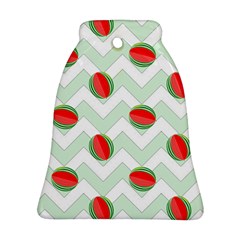 Watermelon Chevron Green Ornament (bell)