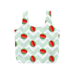 Watermelon Chevron Green Full Print Recycle Bag (s) by snowwhitegirl