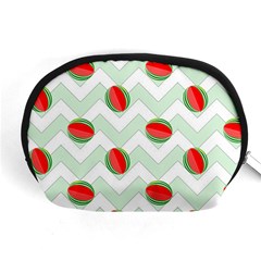 Watermelon Chevron Green Accessory Pouch (medium) by snowwhitegirl