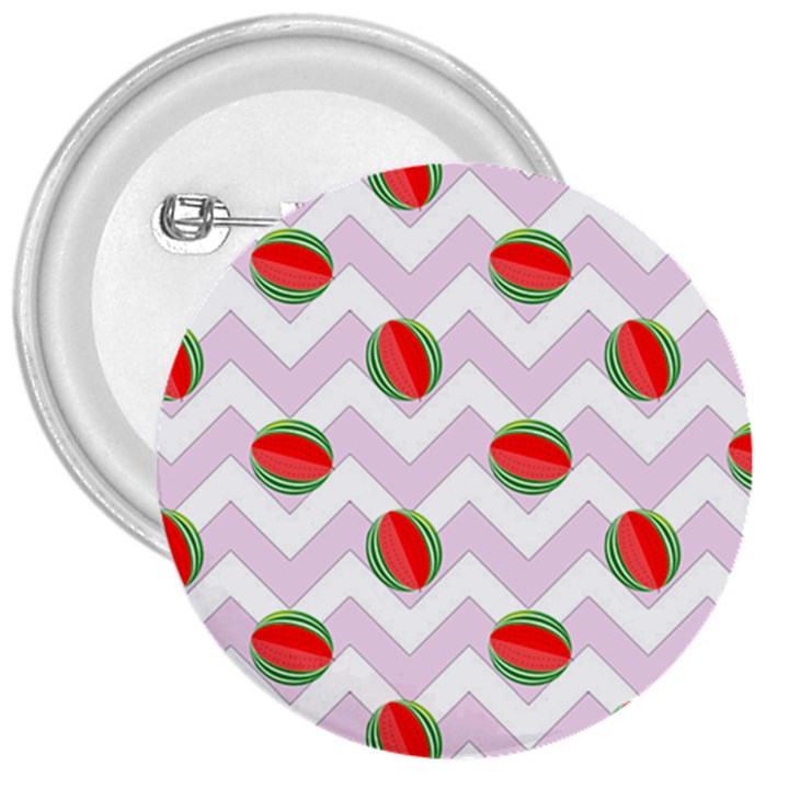 Watermelon Chevron 3  Buttons