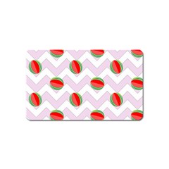 Watermelon Chevron Magnet (name Card) by snowwhitegirl