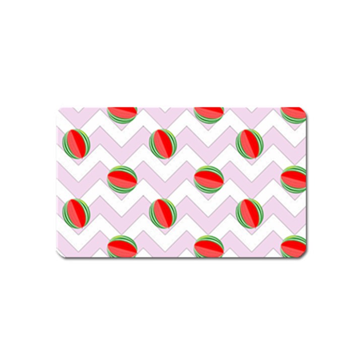 Watermelon Chevron Magnet (Name Card)