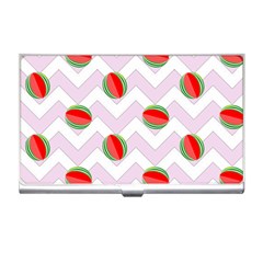 Watermelon Chevron Business Card Holders by snowwhitegirl