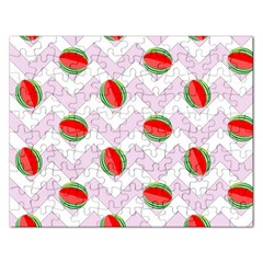 Watermelon Chevron Rectangular Jigsaw Puzzl by snowwhitegirl