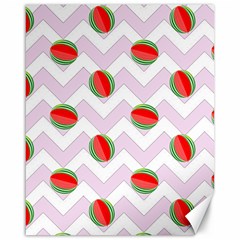 Watermelon Chevron Canvas 16  X 20   by snowwhitegirl