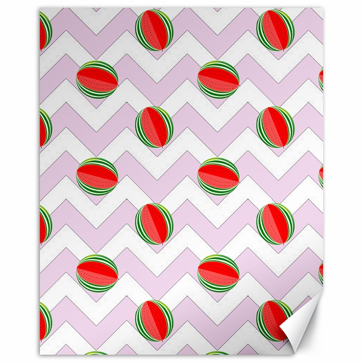 Watermelon Chevron Canvas 16  x 20  