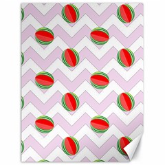 Watermelon Chevron Canvas 18  X 24   by snowwhitegirl