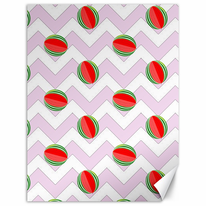 Watermelon Chevron Canvas 18  x 24  