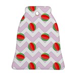 Watermelon Chevron Ornament (Bell) Front