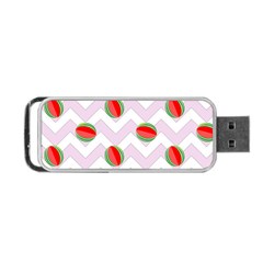 Watermelon Chevron Portable Usb Flash (one Side) by snowwhitegirl