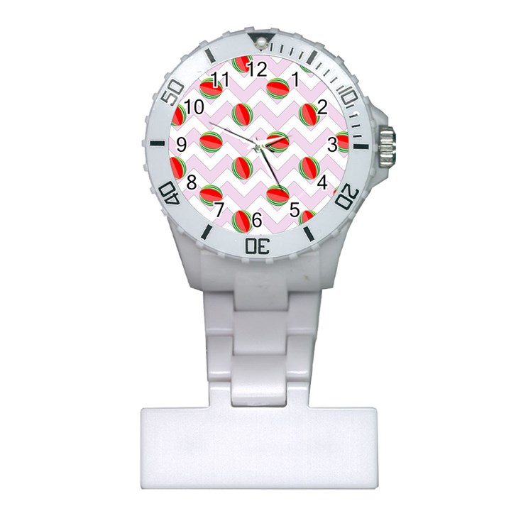 Watermelon Chevron Plastic Nurses Watch