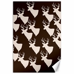 Brown Deer Pattern Canvas 24  X 36  by snowwhitegirl