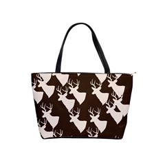 Brown Deer Pattern Classic Shoulder Handbag by snowwhitegirl