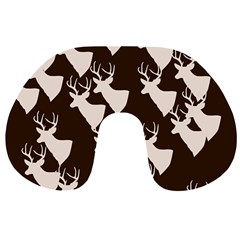 Brown Deer Pattern Travel Neck Pillows by snowwhitegirl