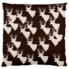 Brown Deer Pattern Large Flano Cushion Case (two Sides) by snowwhitegirl