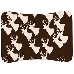 Brown Deer Pattern Velour Seat Head Rest Cushion